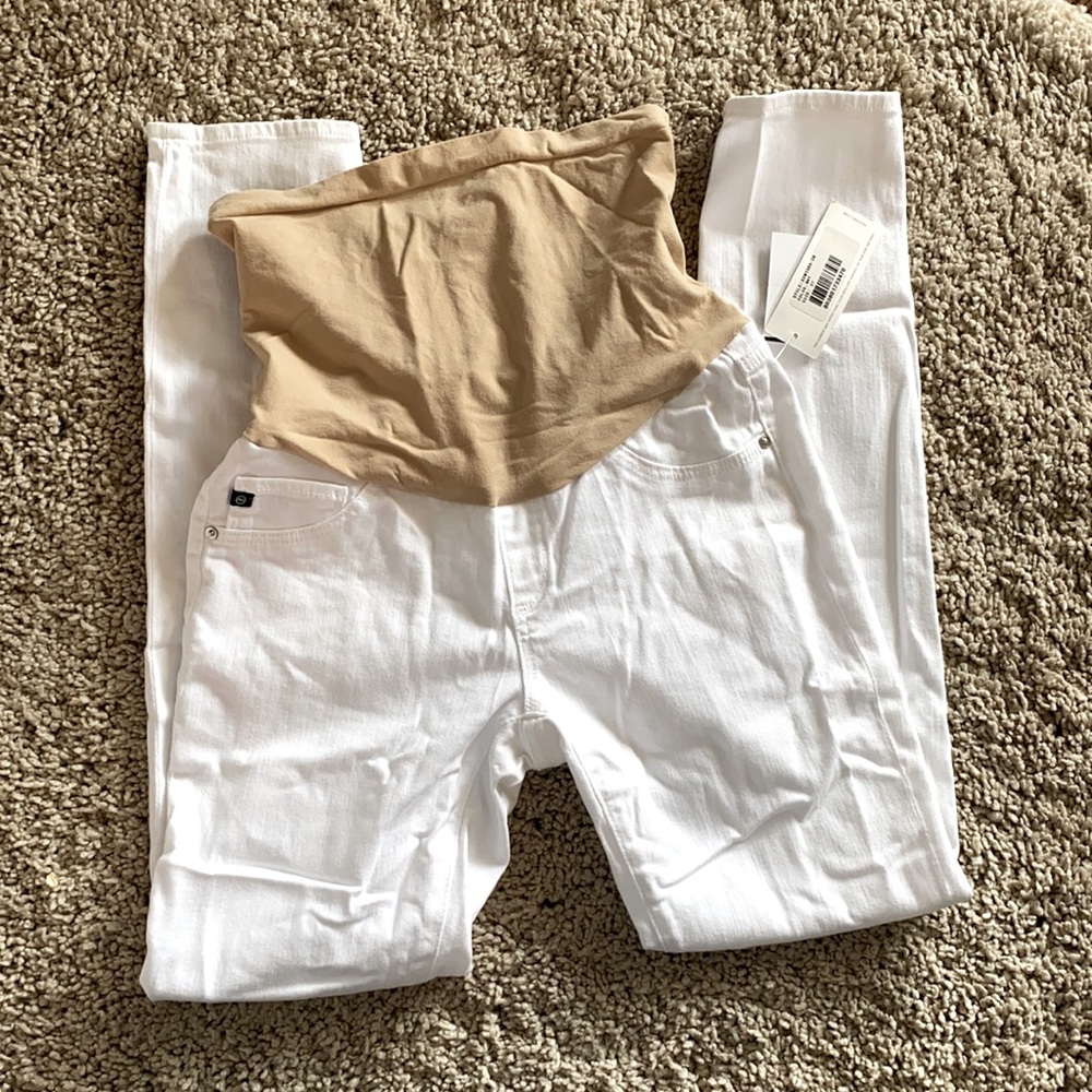 AG white skinny MATERNITY jeans